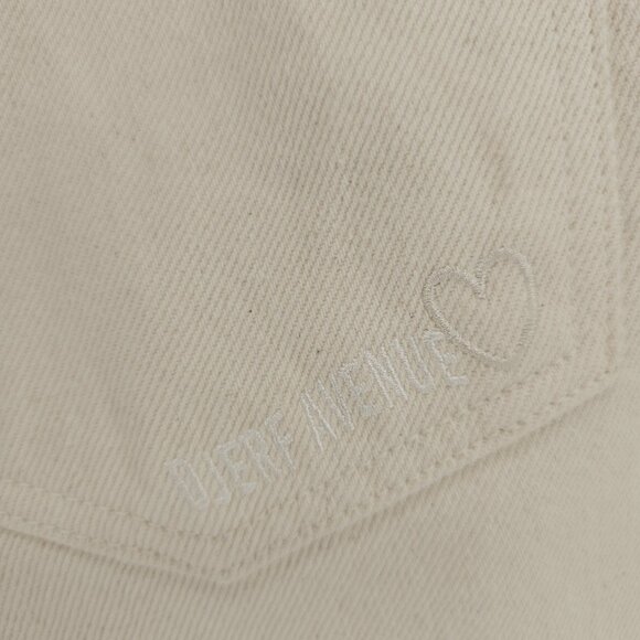 DJERF AVENUE Cream Relaxed Jeans Button Fly Organic Cotton Size 28 - Picture 5 of 9